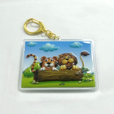 3D浮雕亚克力钥匙扣2